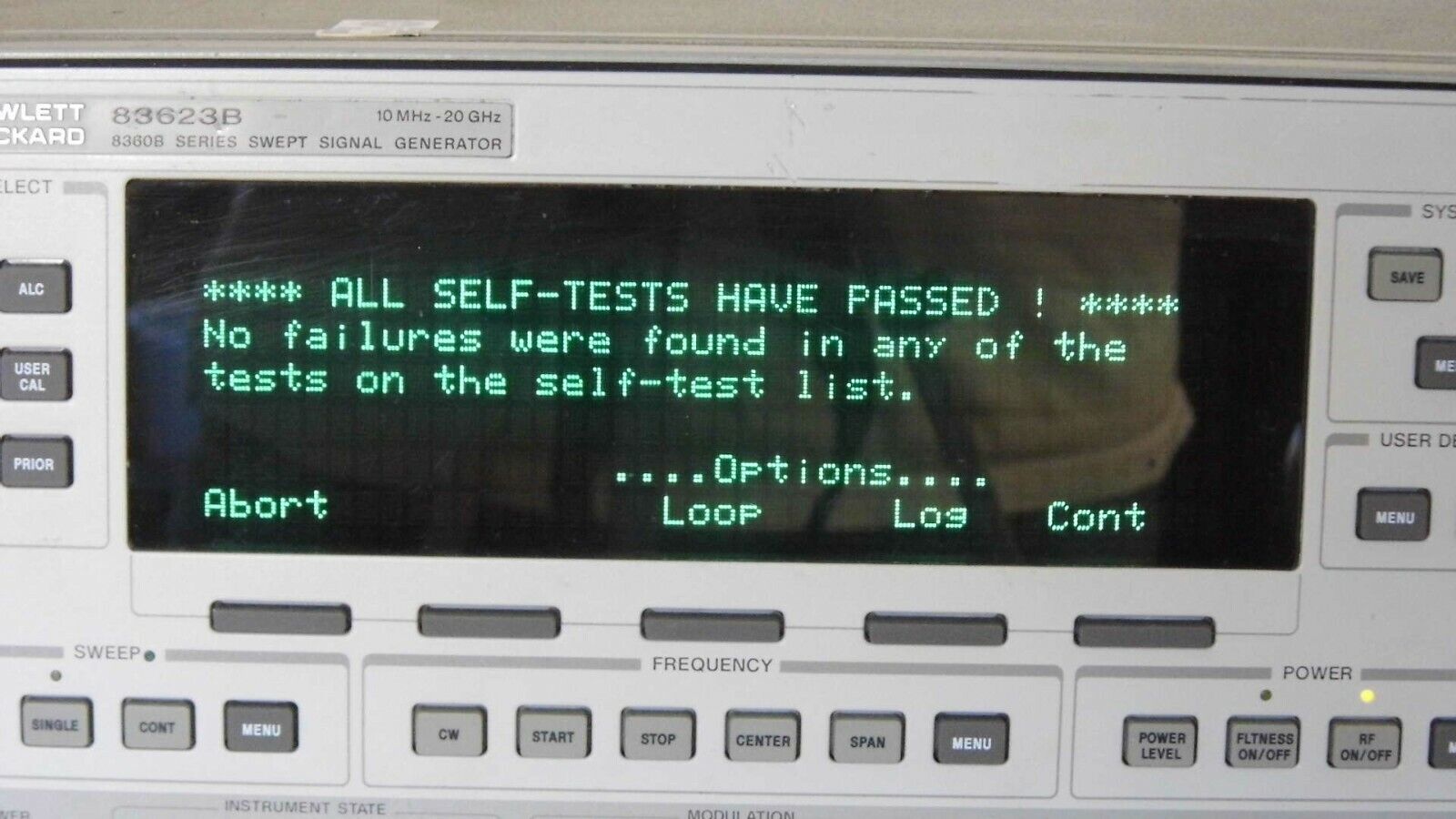 Agilent HP 83623B w/001 high power synthesized sweeper, 2 in stock Agilent HP 83623B w/001 high power synthesized sweeper, 2 in stock